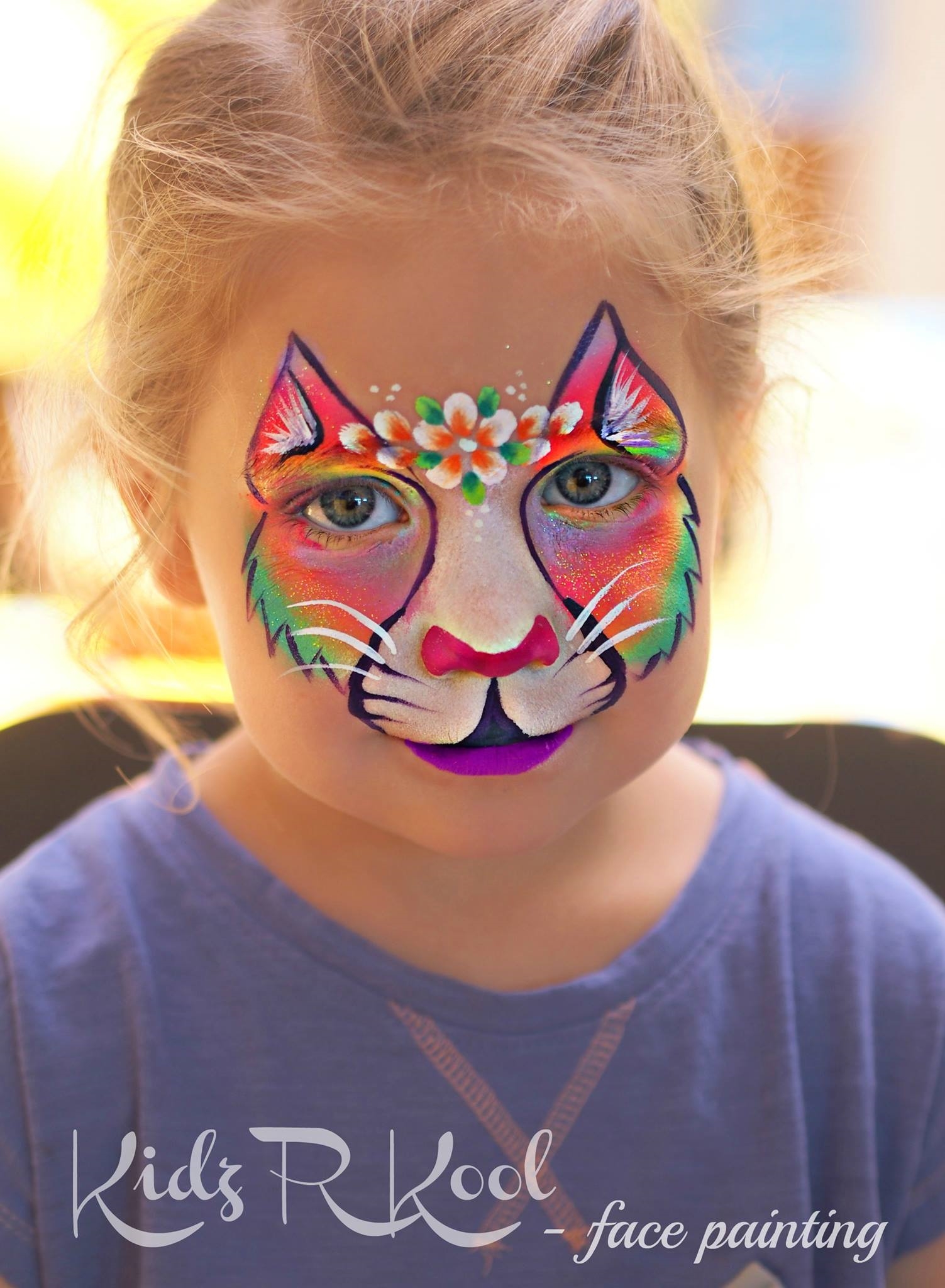 cat face paint boy